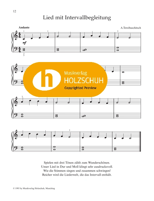 Lied mit Intervallbegleitung